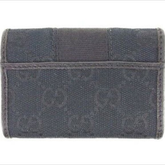Gucci Key case Key holder GG Black Canvas Leather Woman Authentic Used - Picture 7 of 8